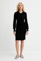 Twinset sukienka z dodatkiem wełny casual czarny 252TT3343