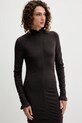 Twinset rochie cu lână maro 252TT3152