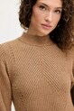 Twinset sukienka z wełną brązowy 252TT3460
