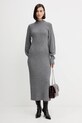 Twinset sukienka z wełną 252TT3460 szary AW25