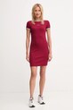 Calvin Klein Jeans sukienka LV047D202G bordowy AW25