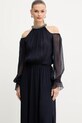 Luisa Spagnoli rochie de matase bleumarin 542359
