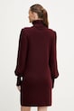 Odzież Luisa Spagnoli sukienka wełniana 100056.LS bordowy