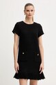 Luisa Spagnoli sukienka z dodatkiem wełny casual czarny 542531