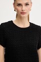 Luisa Spagnoli sukienka z dodatkiem wełny czarny 542531