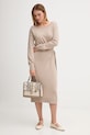Gaudi sukienka 521FD13001 beżowy AW25