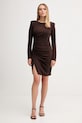 Gaudi sukienka 521FD14009 brązowy AW25