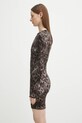 Fiorucci vestito in velluto Banimalier Print Velour Padded Mini W02FPDMN011VR01BR01 marrone AW25