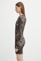 Fiorucci vestito in velluto Banimalier Print Velour Padded Mini W02FPDMN011VR01BR01 marrone AW25