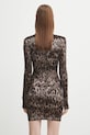 Abbigliamento Fiorucci vestito in velluto Banimalier Print Velour Padded Mini W02FPDMN011VR01BR01 marrone