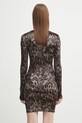 Платье из велюра Fiorucci Banimalier Print Velour Padded Mini W02FPDMN011VR01BR01 коричневый