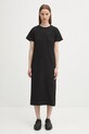 Bavlněné šaty Fiorucci Cash and Carry Print Maxi midi černá W02FPDTS108CJ01BK04