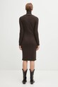 Odzież MM6 Maison Margiela sukienka z dodatkiem wełny S62DD0054.M13187.144 brązowy