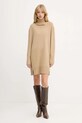 BOSS Orange sukienka z dodatkiem wełny 50550493 beżowy AW25
