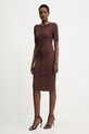 Φόρεμα Herve Leger Alina DCR8524107 καφέ AW25