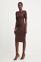 Herve Leger sukienka Alina DCR8524107 brązowy AW25