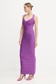 Odzież Herve Leger sukienka Sutton HLT8497963 fioletowy