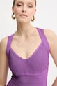Šaty Herve Leger Sutton fialová HLT8497963