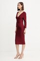 Herve Leger sukienka Athena DRB8536267 bordowy AW25