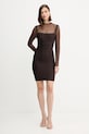 Herve Leger sukienka Amy HLT8539685 brązowy AW25
