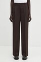 Anine Bing spodnie z dodatkiem wełny trent high brązowy A.03.11187