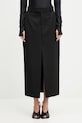 Vlněná sukně Anine Bing meredith jednoduchý černá A.04.11047