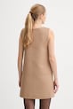 Odzież Calvin Klein sukienka z dodatkiem wełny LV044D017G beżowy