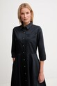 Barbour sukienka bawełniana SAFFRON granatowy LDR0942