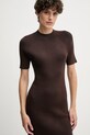 Šaty Calvin Klein Jeans hnědá LV047D318G