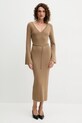 Šaty s příměsí vlny MICHAEL Michael Kors MF5835G4VR zelená AW25