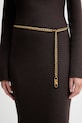 Φόρεμα με προσθήκη μαλλιού MICHAEL Michael Kors MF5835G4VR καφέ