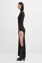 Coperni sukienka Leg Cut-Out Rib Gown COPML155Y3011 brązowy AW25