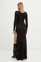 Odzież Coperni sukienka Leg Cut-Out Rib Gown COPML155Y3011 brązowy