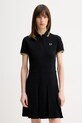 Fred Perry sukienka bawełniana casual czarny D1177
