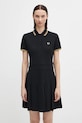 Fred Perry sukienka bawełniana casual czarny D1177