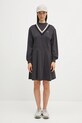 Bavlnené šaty Fred Perry D1178 sivá