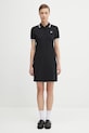 Fred Perry sukienka z elastanem czarny D3600