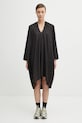 Visvim selyem ruha ruana dress l/s hosszú fekete 325105017004