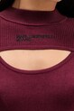 Šaty Karl Lagerfeld Jeans A4W13010 burgundské