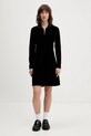 Βελούδινο φόρεμα Hugo Blue 50549677 μαύρο AW25