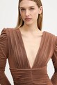 Elisabetta Franchi sukienka brązowy ABR4057E2