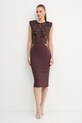 Elisabetta Franchi rochie AB83457E2 burgundia AW25