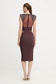 Odzież Elisabetta Franchi sukienka AB83457E2 bordowy