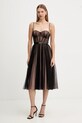 Elisabetta Franchi sukienka midi czarny AB88957E2