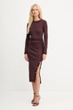 Elisabetta Franchi sukienka AM28S57E2 bordowy AW25