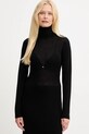 Платье с добавлением шерсти Elisabetta Franchi чёрный AM30S57E2