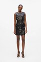 Karl Lagerfeld rochie de piele mini negru A4W13034