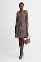 Viskózové šaty Marc O'Polo 508115221291 hnedá AW25