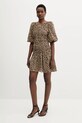 Never Fully Dressed sukienka NFDDR3114 brązowy AW25