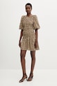 Never Fully Dressed sukienka NFDDR3114 brązowy AW25